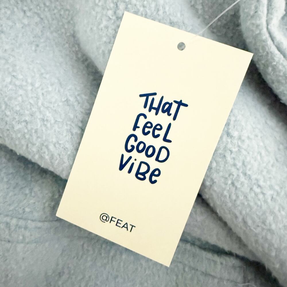 FEAT CLOTHING | The BlanketBlend™ Hoodie Sweatshirt Light Blue "BurrBlue" | XXL - Picture 5 of 9